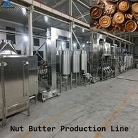 Machine à fabriquer de la beurre de cacahuètes et d'amandes, équipement de traitement de la pâte de pistache 500-2000 kg/h SS304