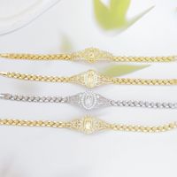 Bracelet plaqué or avec motif de fleur creuse et de Vierge Marie, chaîne de montre géométrique pour femmes
