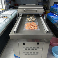 Machine d'emballage sous vide à double chambre 600PD pour usine de transformation des produits de la mer, machine d'emballage commerciale pour aliments congelés, facile à nettoyer