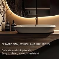 Ensemble de meubles de salle de bain modernes en bois massif OEM 2026 : Table complète, armoire, panneau, miroir, lavabo, robinet mural pour chambre et salle à manger