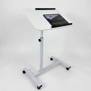 Support d'ordinateur portable minimaliste moderne sur roulettes, table mobile à angle réglable pour <span class=keywords><strong>bureau</strong></span>, maison et étude - Product Image 4