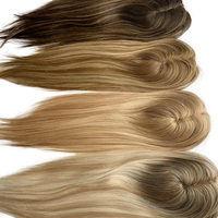 Base soyeuse de cheveux européens faits à la main avec clips Topper de cheveux humains pour femmes Swiss HD Lace Topper