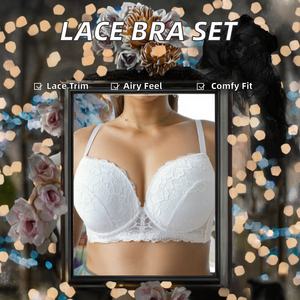 Conjunto de lencería sexy sin tirantes de encaje para mujer, sin aros, cómodo, transpirable, bragas de alta calidad, tanga lisa teñida. - Product Image 3