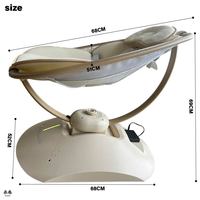 Kursi Goyang Bayi Pintar Bersertifikasi CE OEM, Penggerak Lantai Bertenaga Ganda dengan Remote Bluetooth, 6 Mode Lembut, Sabuk Pengaman 5 Titik