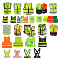Chaleco de Seguridad Bicolor 5XL, Chaqueta Softshell de Manga Corta, Camisa de Trabajo de Tela de Malla Tricot, Triángulo Reflectante de Poliéster