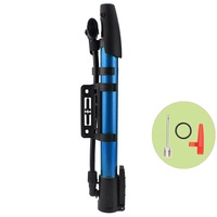 Mini pompe à vélo manuelle portable en aluminium pour BMX et cruisers, avec manomètre 50-80 PSI et valve à embout élégant, pour équipement de cyclisme