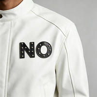 Écussons personnalisés en cuir PU écologique avec logo alphabet 3D en métal pour étiquettes de vêtements, accessoires de confection à coudre, vente en gros OEM, faible MOQ