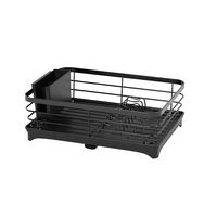 Meuble de rangement multifonctionnel pour vaisselle avec système de drainage intégré, égouttoir de comptoir minimaliste pour assiettes, bols et tasses