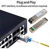 Transceiver Optique Ethernet CWDM SFP+ 10G Portée 10km Utilisé C37~C45 1370-1450nm LC DDM SMF Fibre Optique Optoray