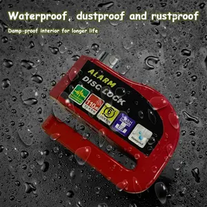 <span class=keywords><strong>Candado</strong></span> de <span class=keywords><strong>bicicleta</strong></span> para motocicleta, alarma, protección de seguridad, <span class=keywords><strong>candado</strong></span>, disco de aleación de aluminio, recordatorio antirrobo, bolsa de bloqueo de cuerda, accesorio para motocicleta - Product Image 4