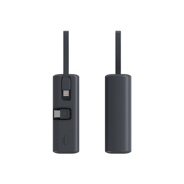 New Style Newly Developed Pocket Power Bank 5000mah With Builet in Cable