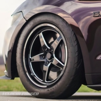 Jantes de course sur route Velochi Monoblock forgées 17x10 Darkhorse Black Five Spoke Drag Pack Race Wheels 5x114.3 Ford Mustang GT