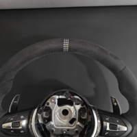 Volant personnalisable en cuir pour entreprise, 3 branches, 40 mm, pour BMW Série 1-7 F30 E90, carbone TY