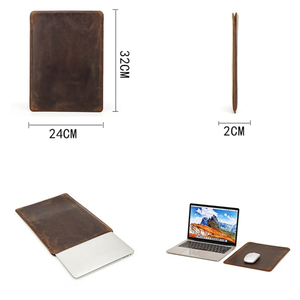 Peau de cheval fou/cuir véritable <span class=keywords><strong>13</strong></span>.3 <span class=keywords><strong>pouces</strong></span> étui de protection pour <span class=keywords><strong>ordinateur</strong></span> portable/<span class=keywords><strong>pochette</strong></span> pour <span class=keywords><strong>ordinateur</strong></span> portable <span class=keywords><strong>13</strong></span> <span class=keywords><strong>pouces</strong></span> pour sac pour hommes adapté aux déplacements quotidiens - Product Image 5