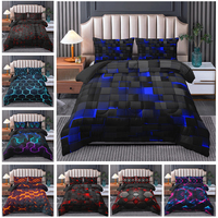 Couette de luxe chaude d'hiver Cool Gaming Honeycomb avec impression numérique 3D, ensemble de literie