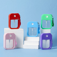 Bouteille de pulvérisation de voyage en plastique PET de 38ml rechargeable en forme de carte de crédit Mini bouteille de pulvérisation