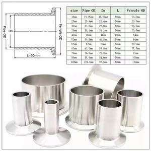 Áp lực cao <span class=keywords><strong>50mm</strong></span> thép không gỉ SS304 vệ sinh phù hợp Tri kẹp cho nhà Brew 3/4 \ "1 \" 2 \ "3 \" 4 \ "Ống OD đánh bóng - Product Image 5