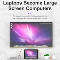 Câble USB-C vers HDMI 2M (6,6 pieds) 4K 30Hz 1080P HD avec port de charge USB pour ordinateur portable, téléphone, tablette et téléviseur HD