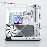 Socooler ITX Vertical Custom DIY PC Case RX7800 XT GPU Water Cooling Supported Panic Buying Rack Gaming Computer Cases Towers