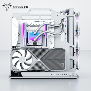 Socooler ITX Vertical personalizado DIY PC Case RX7800 XT GPU refrigeración por agua compatible con pánico compra Rack Gaming Computer Cases Towers - Product Image 4
