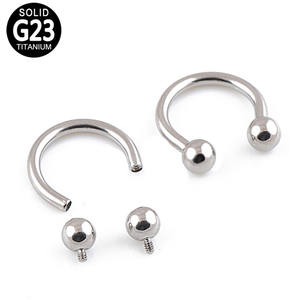 Nhà Máy Bán buôn Titan barbells móng ngựa labret Helix đồ trang sức cơ thể xuyên bên trong bên ngoài ren bông tai - Product Image 3