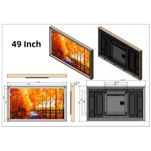 4K HD độ phân giải cao 49 inch nghệ thuật điện tử Video Kỹ Thuật Số khung ảnh <span class=keywords><strong>wifi</strong></span> âm thanh âm nhạc bằng gỗ hiển thị triển lãm nhà nft - Product Image 6