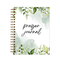 Planificateur de classeur à couverture rigide en spirale A5 personnalisé Inspirational Gratitude Manifestation Affirmation Bible Journal de prière imprimé