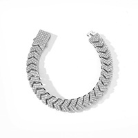 Collar de Cadena Cubana con Flecha de Aleación de Zinc, Chapado en Oro y Plata, para Hombre y Mujer, Joyería Hip Hop, Accesorios de Moda, Regalo