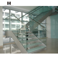 Balustrades et mains courantes d'extérieur haut de gamme modernes en aluminium et acier inoxydable durables pour escalier et balcon garde-corps en plexiglas