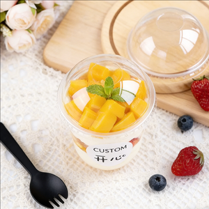 ถ้วยพลาสติกแบบใช้ครั้งเดียวสำหรับของหวานและกาแฟ ขนาดเล็ก เส้นผ่านศูนย์กลาง 90 มม. ทรงกลม ความจุน้อย - Product Image 3