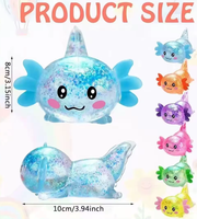 Jouet à presser Axolotl Salamandre en TPR écologique anti-stress, souple, pour enfants de 5 à 7 ans, cadeaux de fête personnalisables, jouet sensoriel