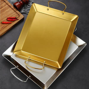 Sartén <span class=keywords><strong>de</strong></span> acero inoxidable para <span class=keywords><strong>paella</strong></span>, platos cuadrados para cena, platos para carne, olla arrocera, plato para servir, plato para pescado, bandeja para langosta - Product Image 3