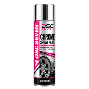 Pintura en <span class=keywords><strong>Aerosol</strong></span> Acrílica Cromada DSC SEVEN 330ml/350ml, Revestimiento Líquido Metálico Plateado de Secado Rápido y Alta Cobertura - Product Image 1