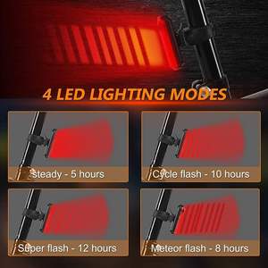 High Brightness COB LED Rear Bike <b>Light</b> Custom Logo 4 Modes <b>USB</b> <b>Rechargeable</b> Promotional Gift Reusable Cycling Safety Lamp - Product Image 6