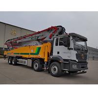 Camion pompe à béton HB62V de haute qualité pour la réalisation de travaux en hauteur, la construction de ponts et le coulage de ciment souterrain, certifié CE