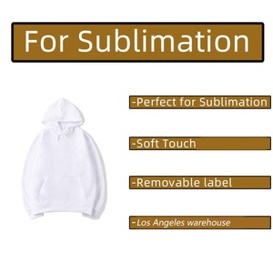 Sweat à capuche par sublimation Taille américaine unisexe 100% polyester Sweat-shirt sweat-shirt à capuche par sublimation avec impression personnalisée et vierge - Product Image 2