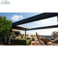 Système de pergola le plus avancé avec toit à lames orientables et rétractables, pour jardin extérieur, gazebo, véranda en aluminium, pavillon