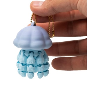 Lindo Mini Pulpo Impreso en 3D, Llavero Flexible y Móvil con Forma de Pulpo, Colgante Creativo para Bolsos, Adorno Portátil - Product Image 1