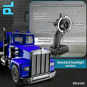 Camion de transport télécommandé DWI DOWELLIN, semi-<span class=keywords><strong>remorque</strong></span> d'ingénierie, 13 canaux, avec son et lumières, pour enfants - Product Image 6