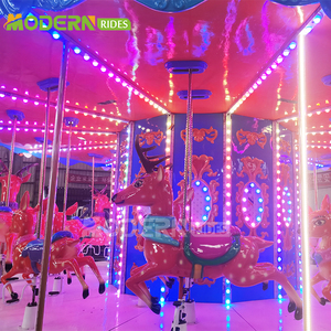 Manège de carnaval moderne chinois, mini-carrousel à 24 places en forme de cerf, à vendre - Product Image 2