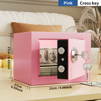 Coffre-fort mécanique coloré, ignifuge et antivol, boîte de rangement portable murale pour enfants, armoire de rangement pour argent