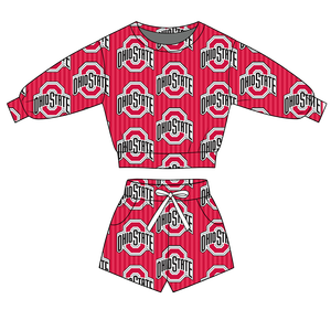 Conjunto de Sudadera y Pantalones Cortos de Algodón con Estampado de Alfabeto para Niños, Manga Larga, Suave y Transpirable, Talla Estándar Americana - Product Image 3