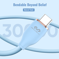 Cable USB-C de Carga Rápida Miccell para iPhone/iPad, PD 30W, Material TPE Trenzado, Carga Rápida 3A, Longitud Personalizable, Cámara