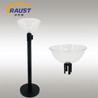 Traust Poteau de guidage rétractable avec barrière à ruban en plastique et cuve en PC pour le contrôle des foules et la gestion des files d'attente en aéroport