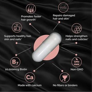 Nouvelles capsules de biotine de haute qualité, sans gluten, adaptées aux végétariens, pour le soutien immunitaire et la <span class=keywords><strong>croissance</strong></span> des cheveux, vitamines pour femmes enceintes et nouveau-nés - Product Image 3