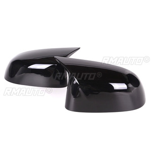 1 Par de Cubiertas de Espejos Retrovisores Laterales de Repuesto en Forma de Cuerno, Color Negro Brillante/Fibra de Carbono para BMW X3 G01 X4 G02 X5 G05 X6 G06 2018 - Product Image 2