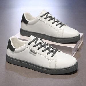 Baskets de sport tendance pour hommes en cuir véritable respirant à lacets – Idéales pour l'hiver et toutes les saisons, style décontracté et skateboard - Product Image 2