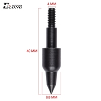 Têtes de flèche de 8.8mm 125 Grain en acier noir Points de pointe de tir à l'arc vissés