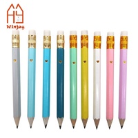 Demi crayon écologique avec gomme pour bébé jeux de douche nuptiale faveurs de mariage petits crayons de poche pré affûtés HB crayon de golf personnalisé