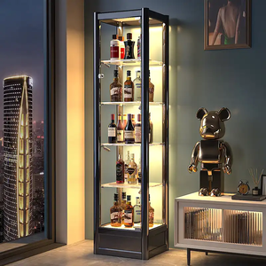 Современный алюминиевый винный шкаф с плоскими дверцами, настраиваемый, большой вместимости, для отелей и гостиных - Product Image 4